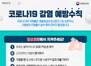 질병관리청, 여름철 코로나 8주 연속 증가...65세 이상 "마스크 착용" 당부