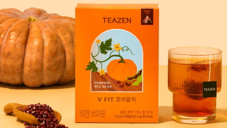 국내산 호박 70 + 팥 30 최적 비율 설계...'브이핏 호박팥차' 출시
