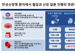 수축기 혈압 140 넘으면 신장 기능 악화 1.8배↑...질병청, 만성신장병 핵심 연구 발표