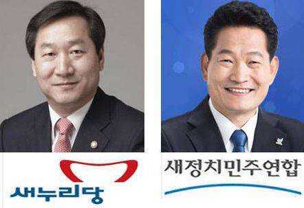 인천시장 후보 새누리당 유정복, 새정치민주연합 송영길
