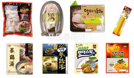 마니커에서 생산·유통 중인 닭고기 제품들