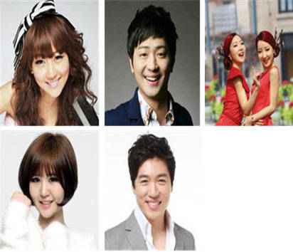 가수 장윤정, 박현빈, 윙크, 윤수현, 홍원빈