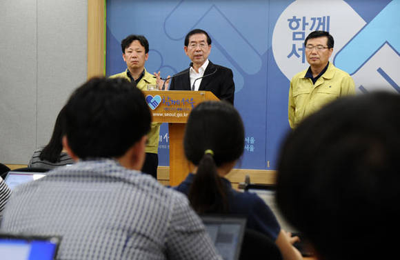 박원순 서울시장 메르스 기자 브리핑 (서울시청)