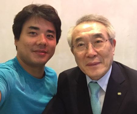 김광현 클린가이 대표(좌), 임상규 경인제약 회장(우)