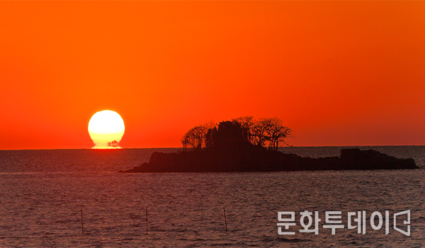 인천시 강화군 장화리 낙조마을의 일몰