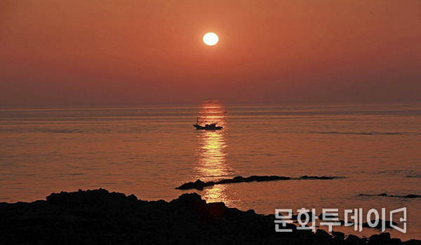 제주도 애월읍 부근 일몰