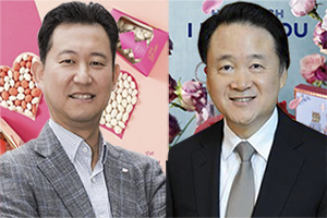 왼쪽부터 정성필 CJ푸드빌 대표, 허영인 SPC그룹 회장