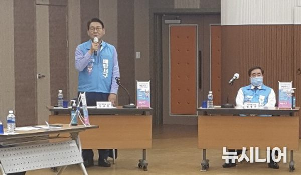 김교흥 인천 서구갑 국회의원이 "공공 배달앱이 전국적 모범 사례로 발돋움하길 기대한다"고 말하고 있다.