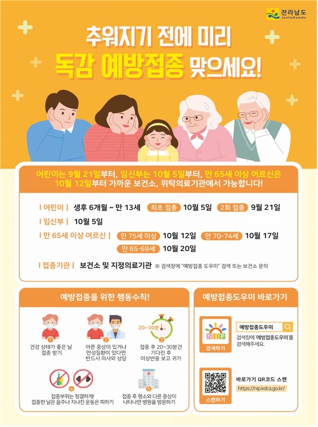 독감 예방접종 (전라남도)