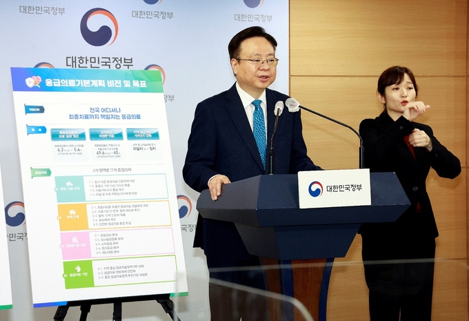 조규홍 장관 의료체계 개편 발표 (보건복지부 제공)