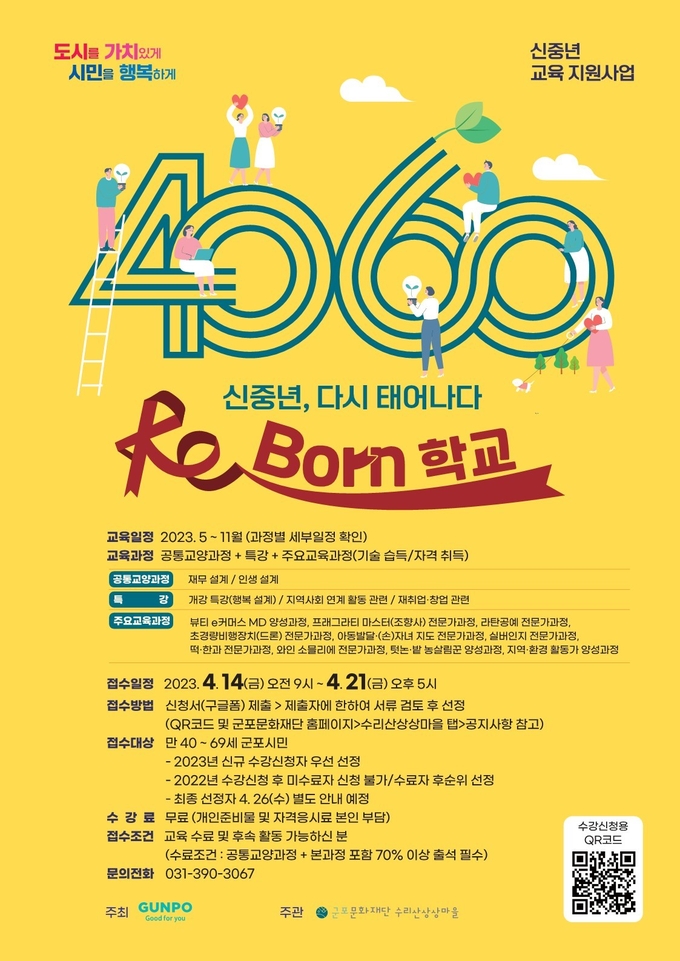 4060 신중년 Re_Born 학교 홍보물 (군포문화재단)