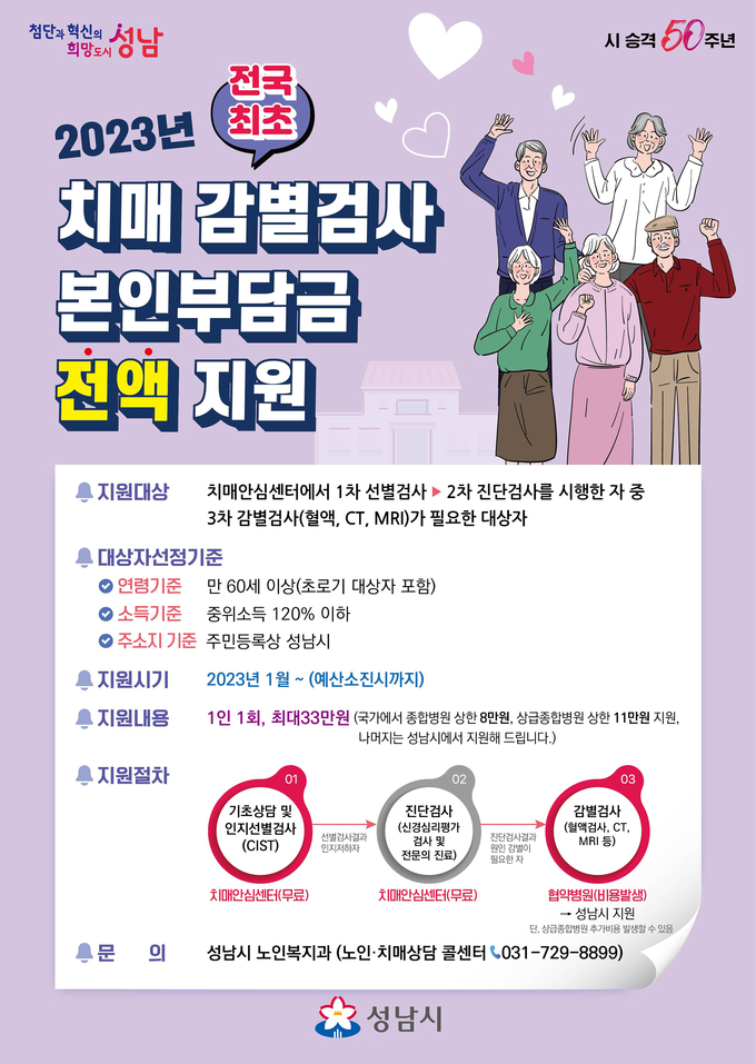 치매 감별 검사 지원 (성남시)