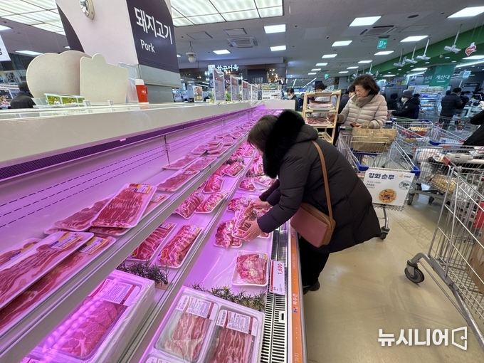 17일 농협유통 양재 하나로마트 설 맞이 할인 행사장