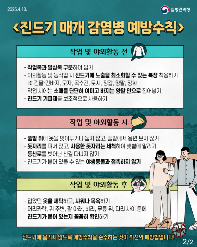 진드기매개김감염병 예방 (질병관리청 제공)질병관리청, 경북서 진드기매개감염병 대응 간담회