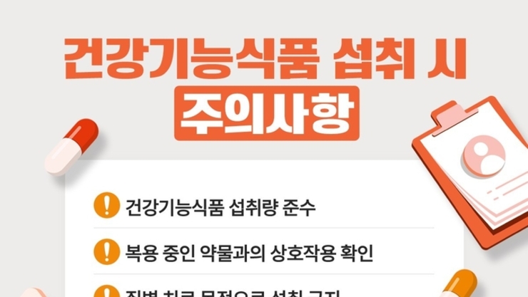 “설 선물로 받은 건강기능식품, 약물 복용 중이라면 주의 해야“