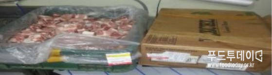 미국 엑셀사 냉동 돼지갈비를 이용한 양념육 제조(국내산 표시 납품)